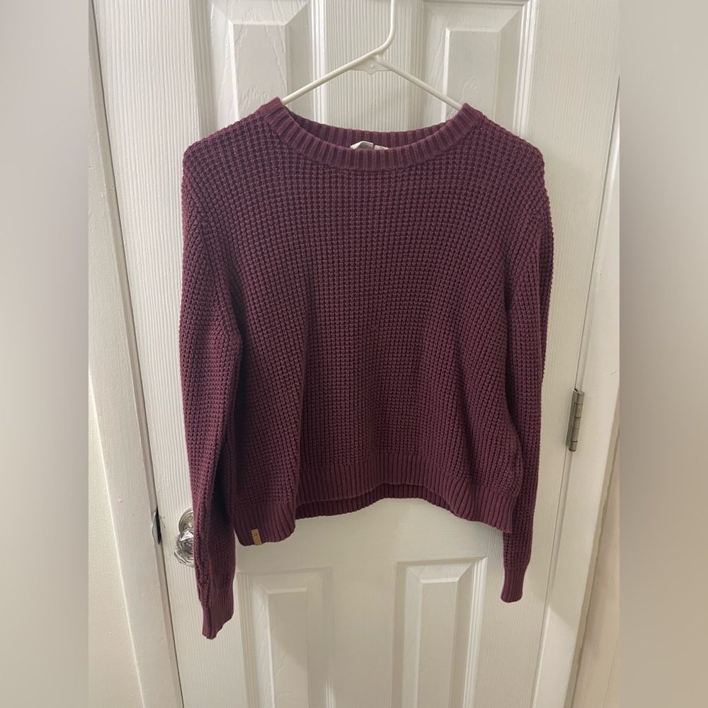 tentree Burgundy Knit Sweater